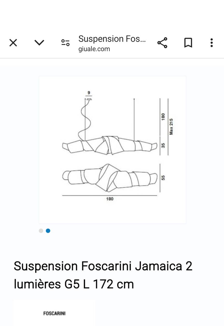 Foscarini pendant light jamaica model