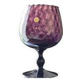 Coupe, verre Empoli Améthyste. Art Italien, soufflé à la main , années 50