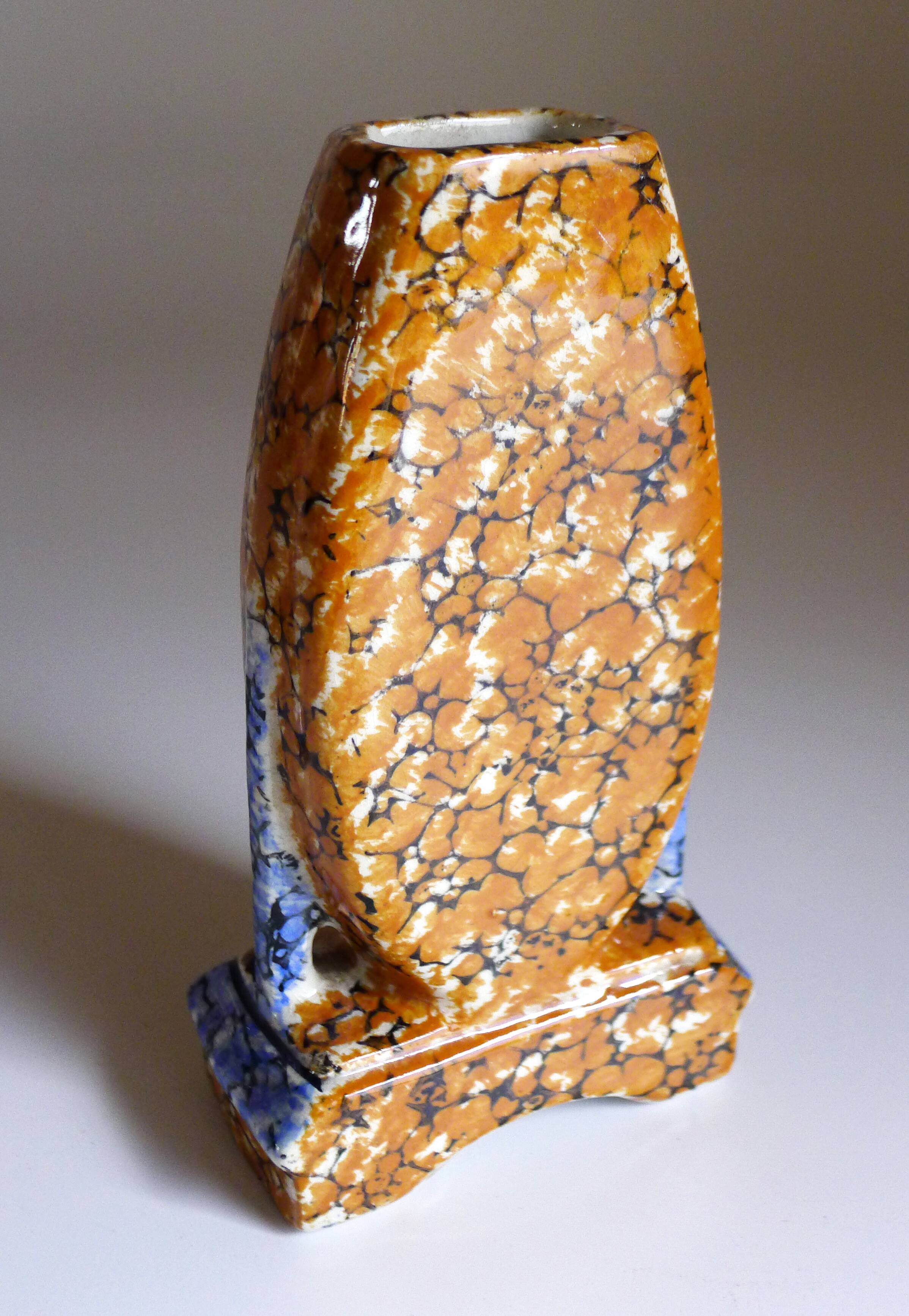 Pair of Art Deco marbled vases