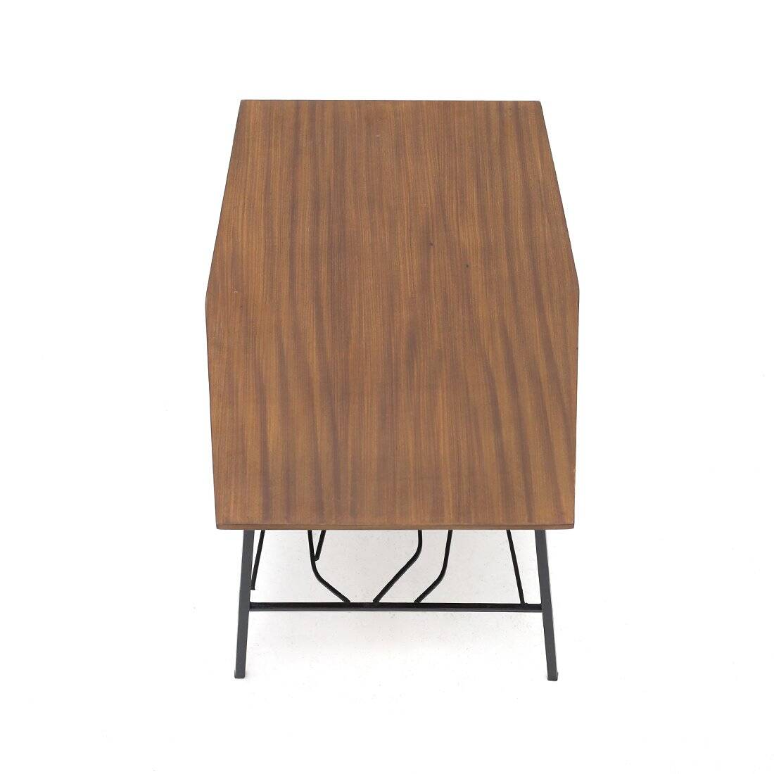 Coffee table with a wooden top, 1950s.