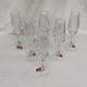 Six champagne flutes in Lorraine crystal stamped