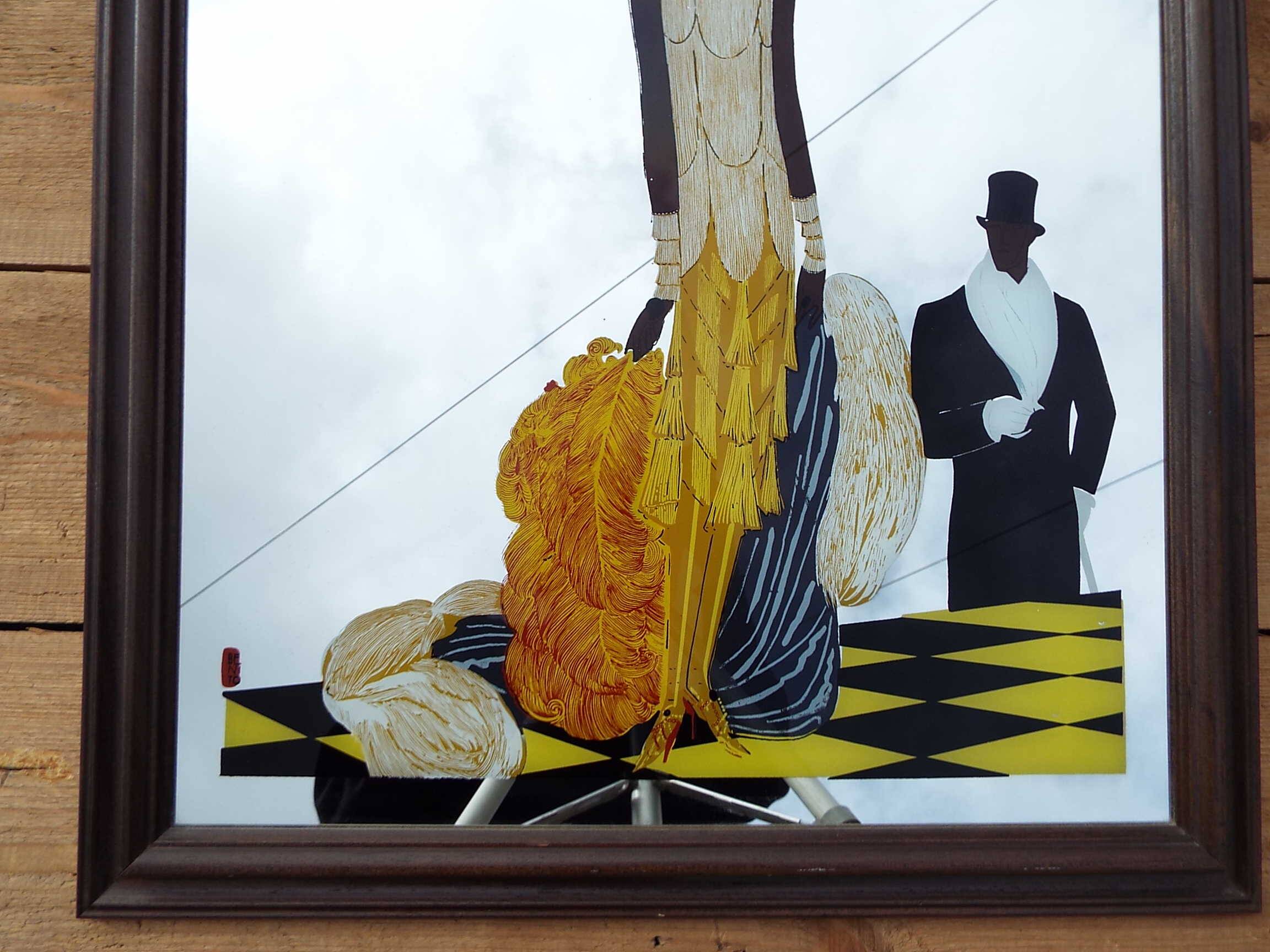 Vogue screen-printed mirror