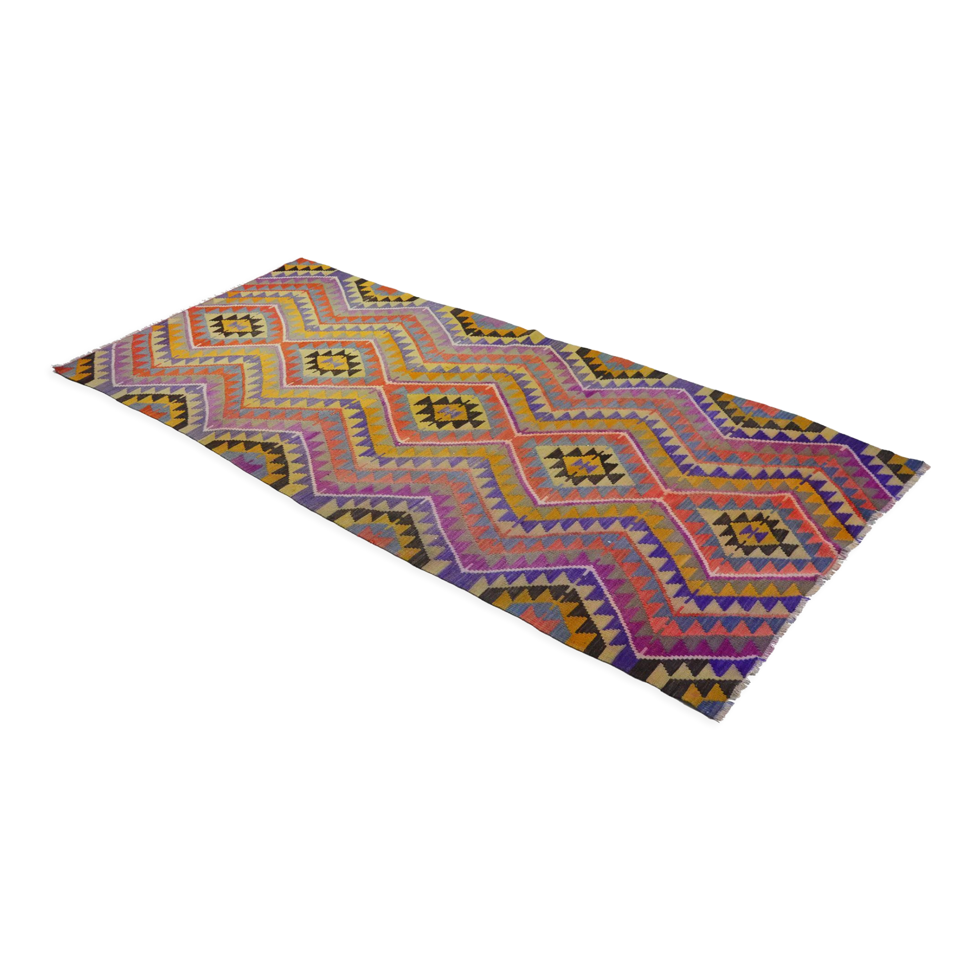 Anatolian handmade kilim rug 310 cm x 147 cm