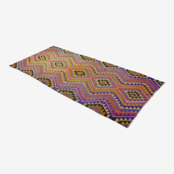 Anatolian handmade kilim rug 310 cm x 147 cm