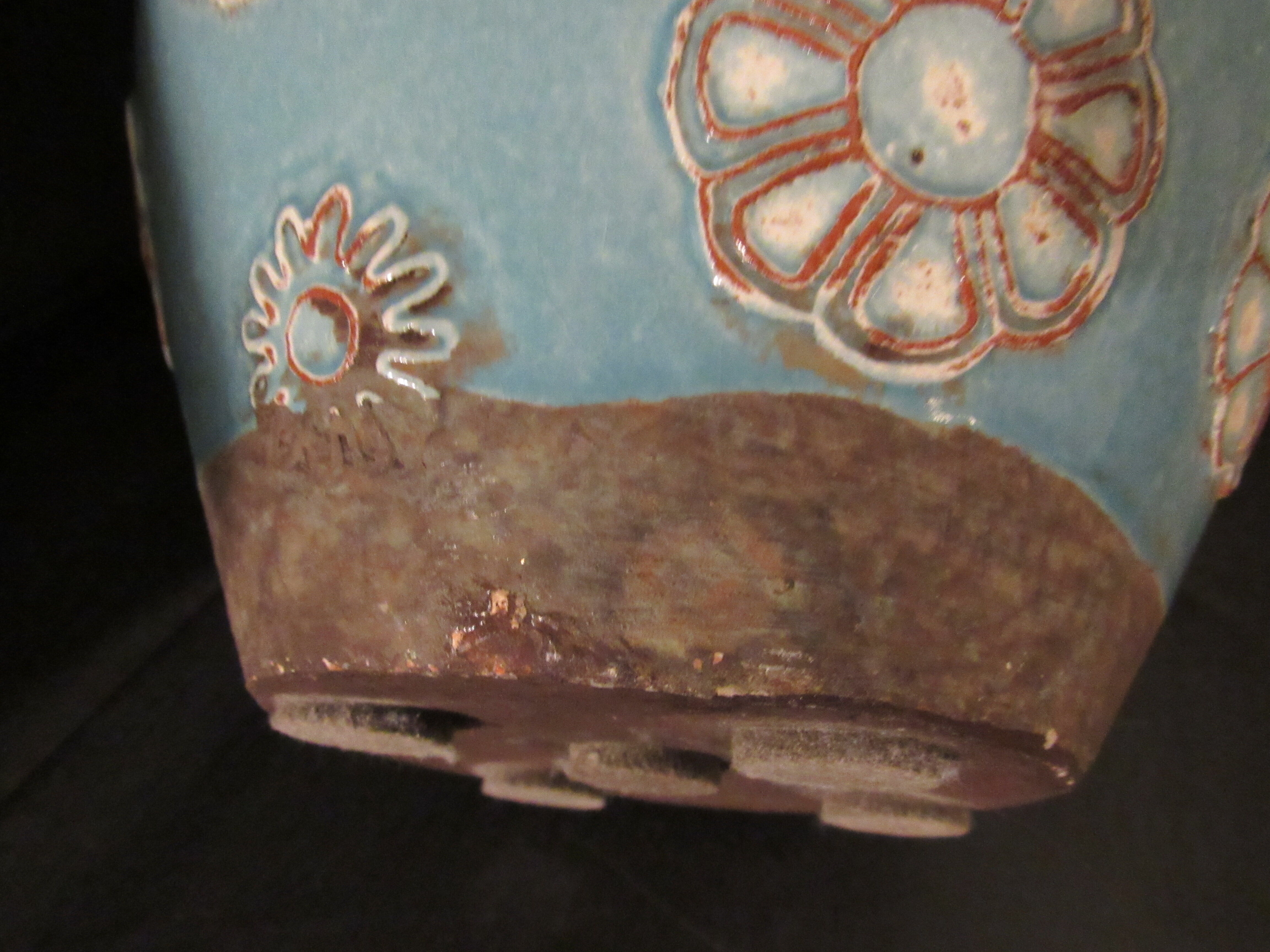 Glazed ceramic vase