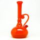 Vase, modernist, orange glass, designed by B. Świstacka, Poland, 1970s