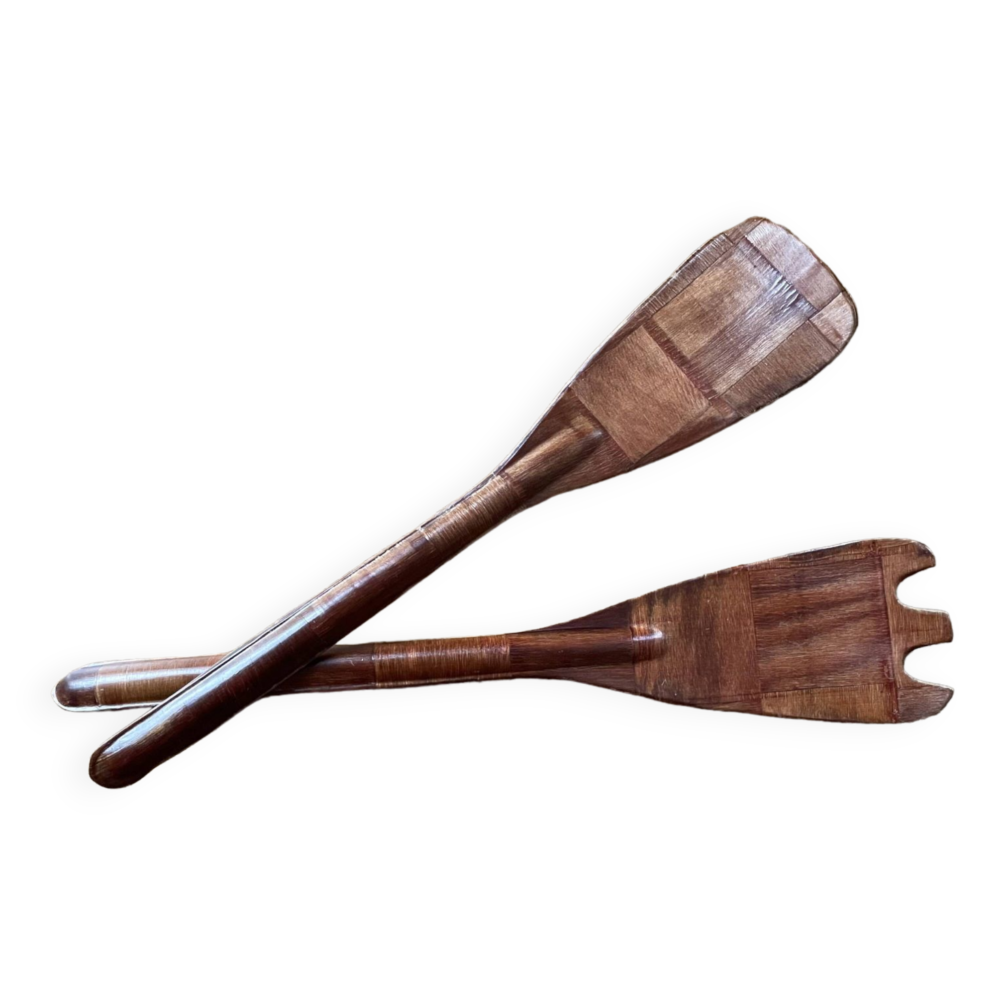 Wooden salad servers - vintage