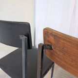 Set of 4 - Mix & Match Vintage Industrial Dining Chairs - 1970s Stol Kamnik