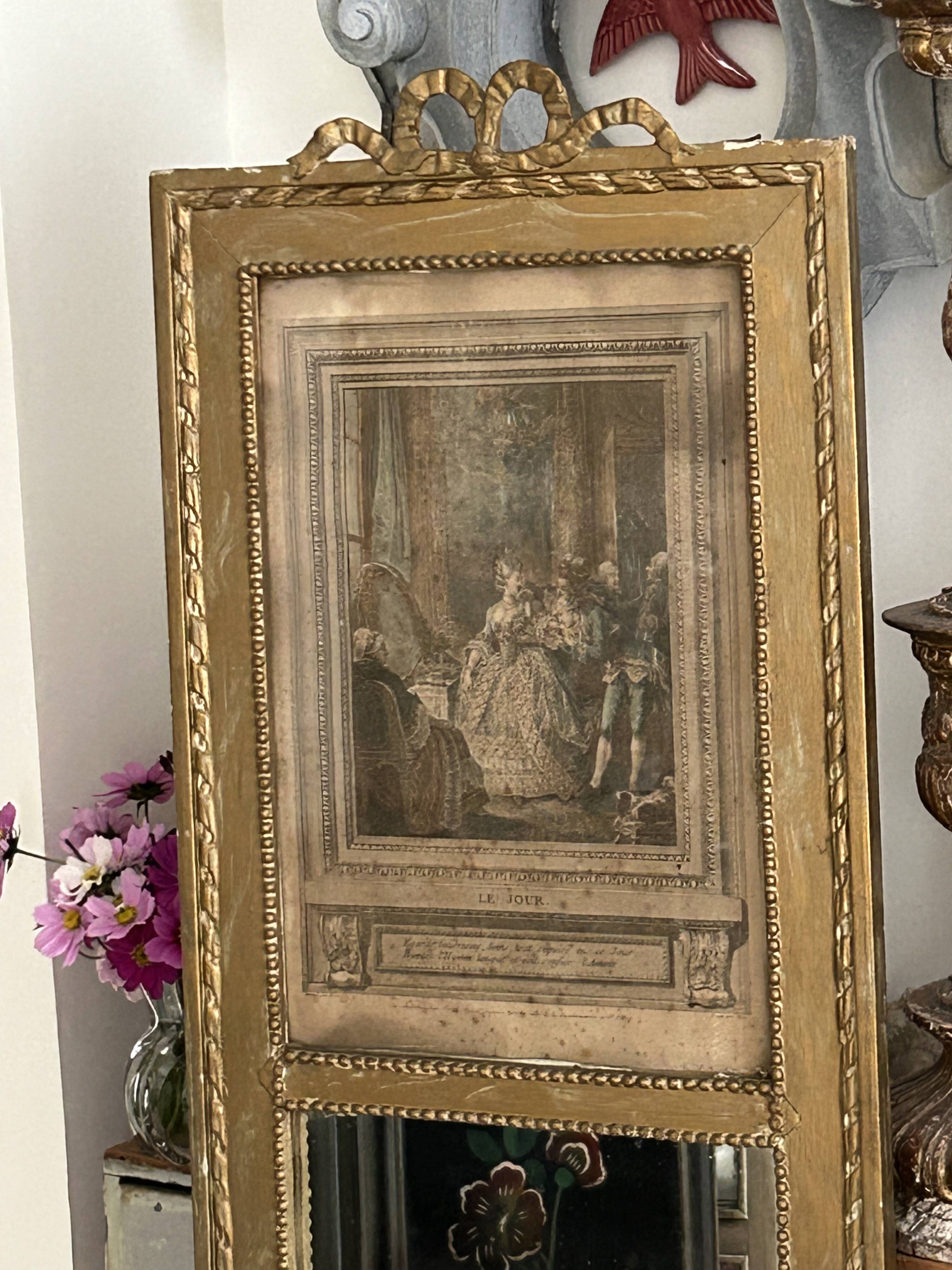 Louis XVI style trumeau mirror, 19th century.