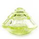 Art Deco bonbonniere, uranium crystal, Poland, 1930s