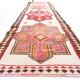 Red & Brown Oriental Persian Runner Rug, 84x334Cm
