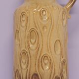 Vintage sand & brown west germany can vase scheurich