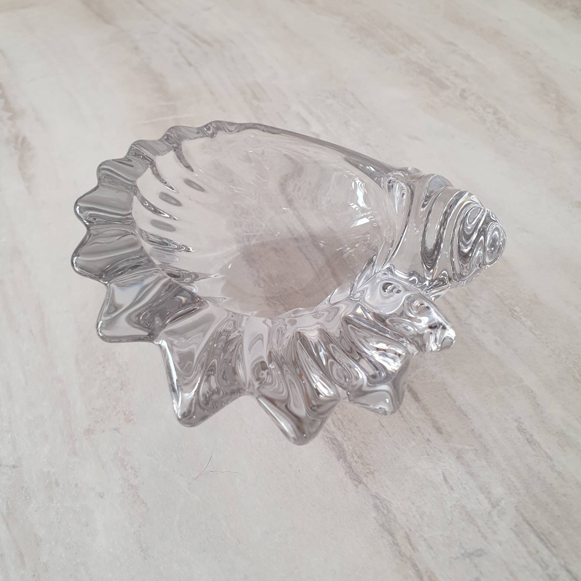 Vide-Poche coquillage en verre transparent