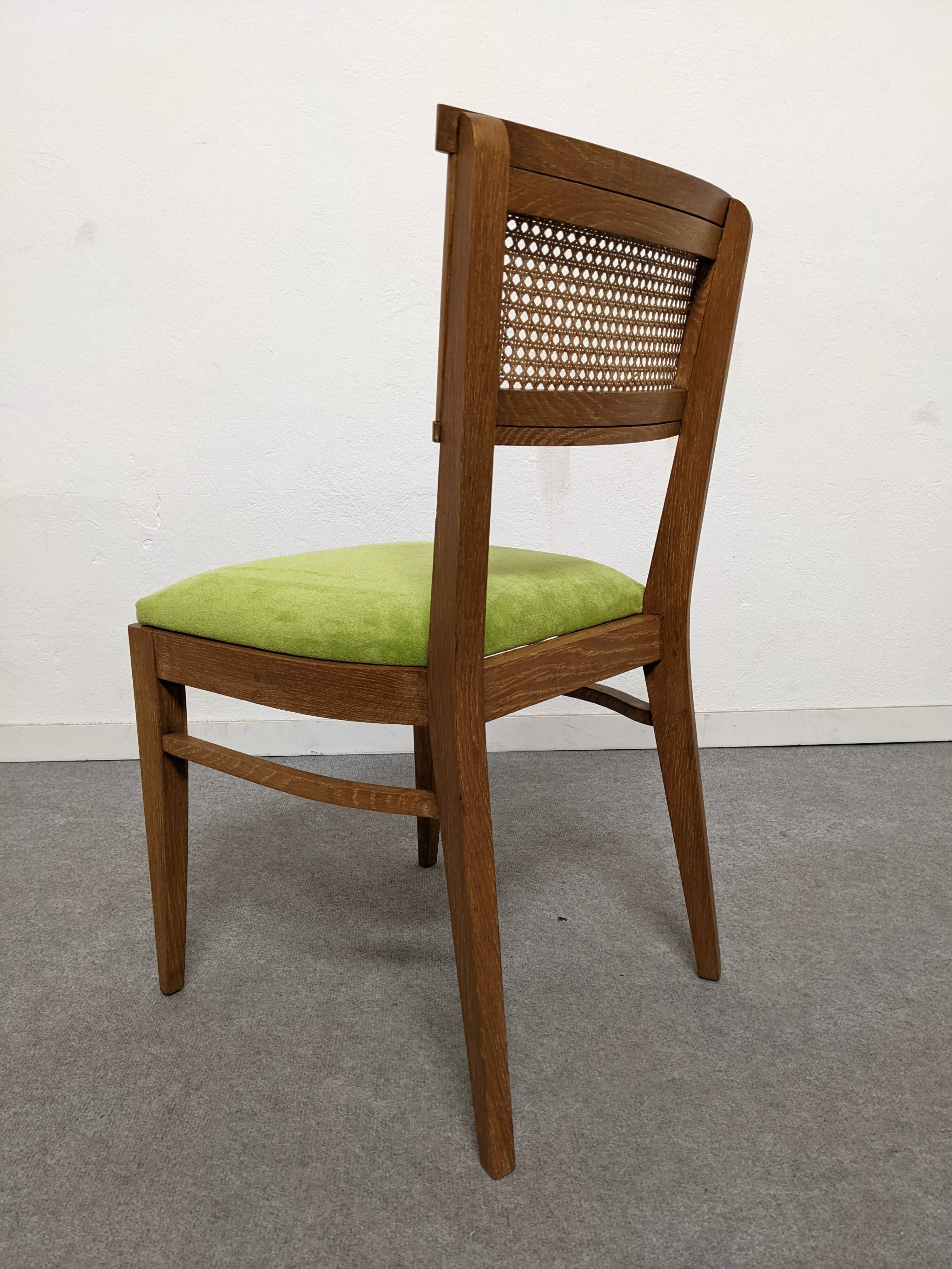 Paire de chaises cannées Art déco vers 1930