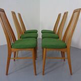 Eva dining chairs in teak by Niels Koeefoed for Hornslet Møbelfabrik, Denmark, 1960s, set of 6.