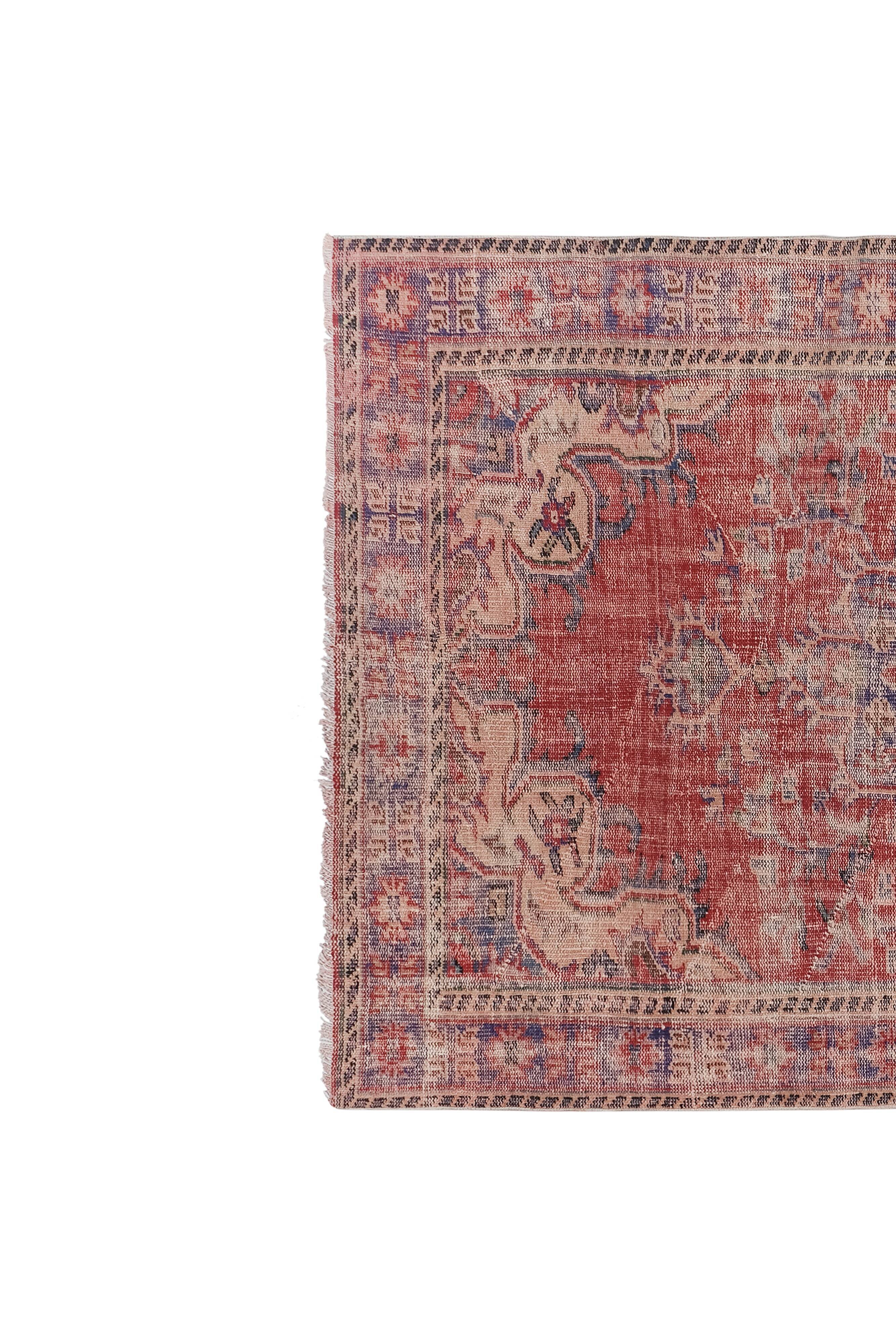 Vintage Turkish rug from Oushak, handwoven 182x276 cm