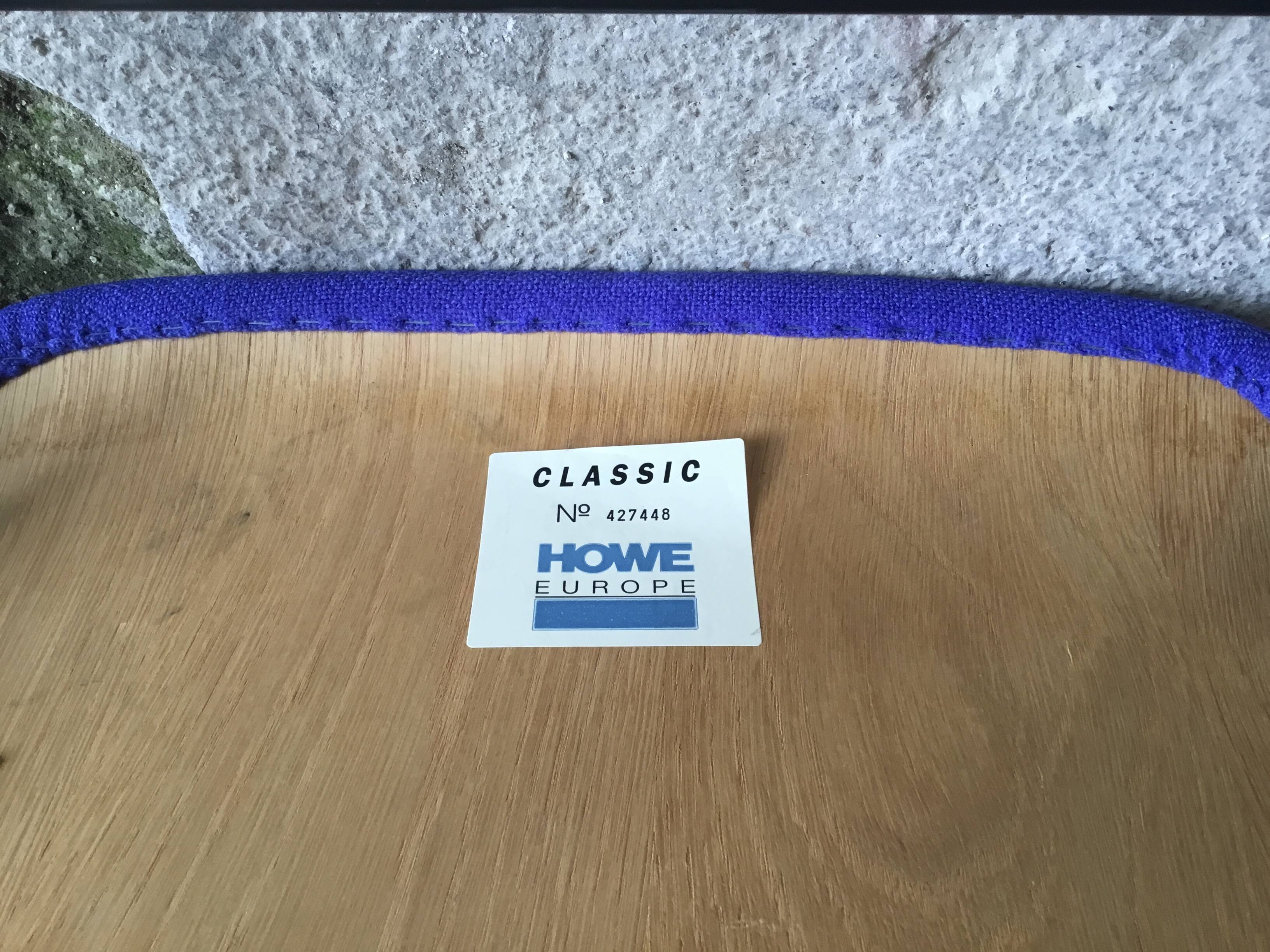 Set of 6 blue Howe 40/4 stacking chairs by David Rowland