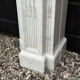 Louis XVI style fireplace in white Carrara marble circa 1880.