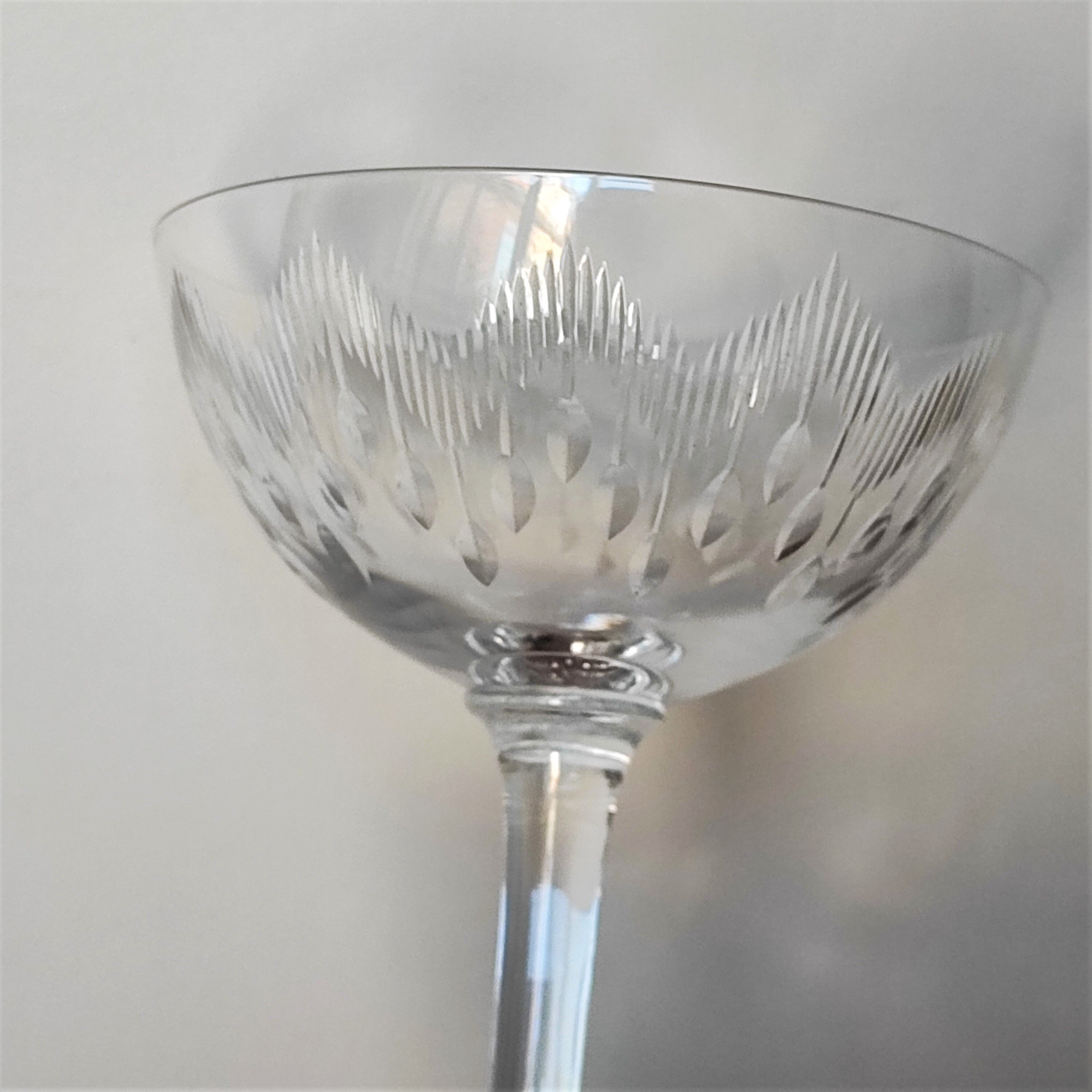 Crystal champagne glasses