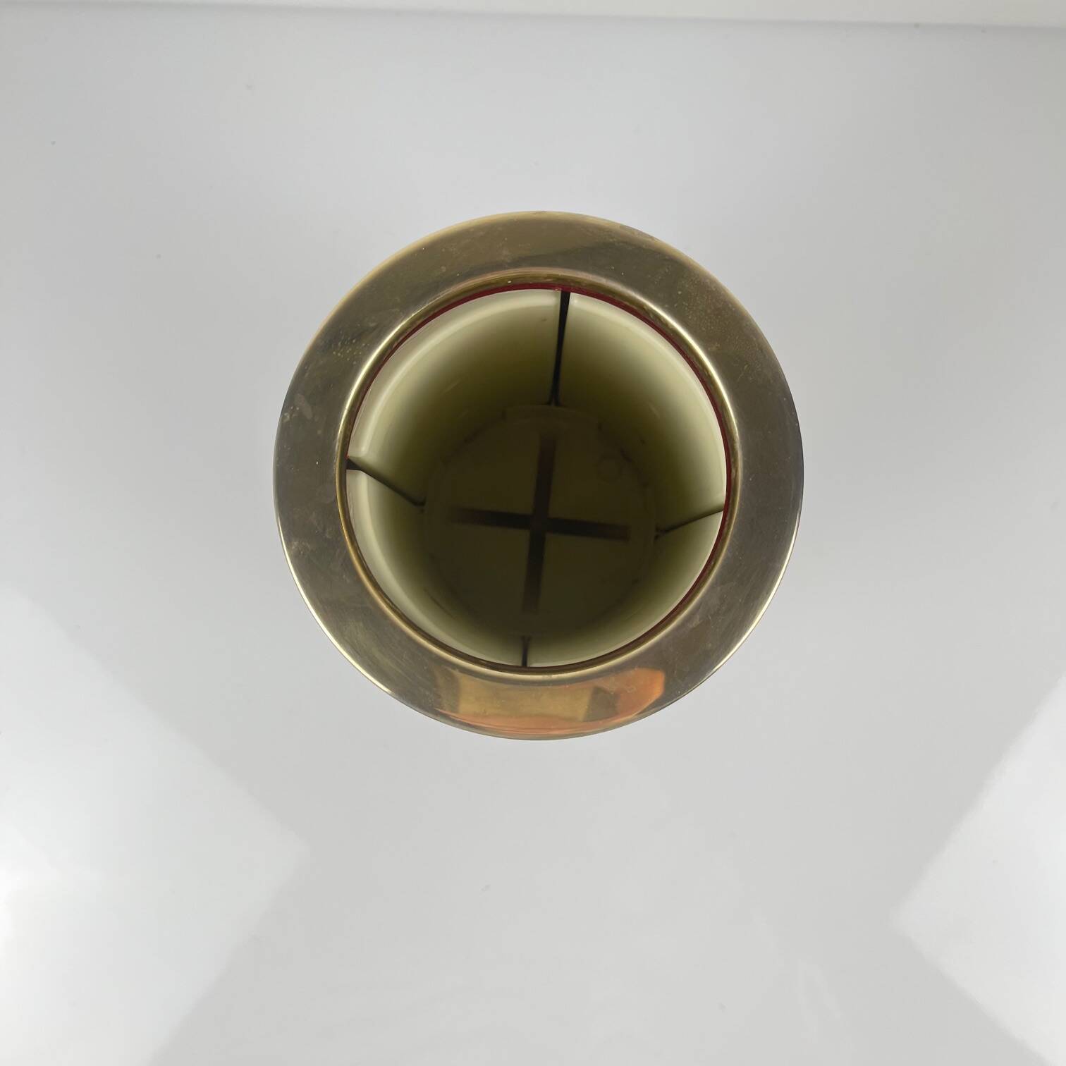 Vintage bottle cooler – marbled effect & gold finish, 1970