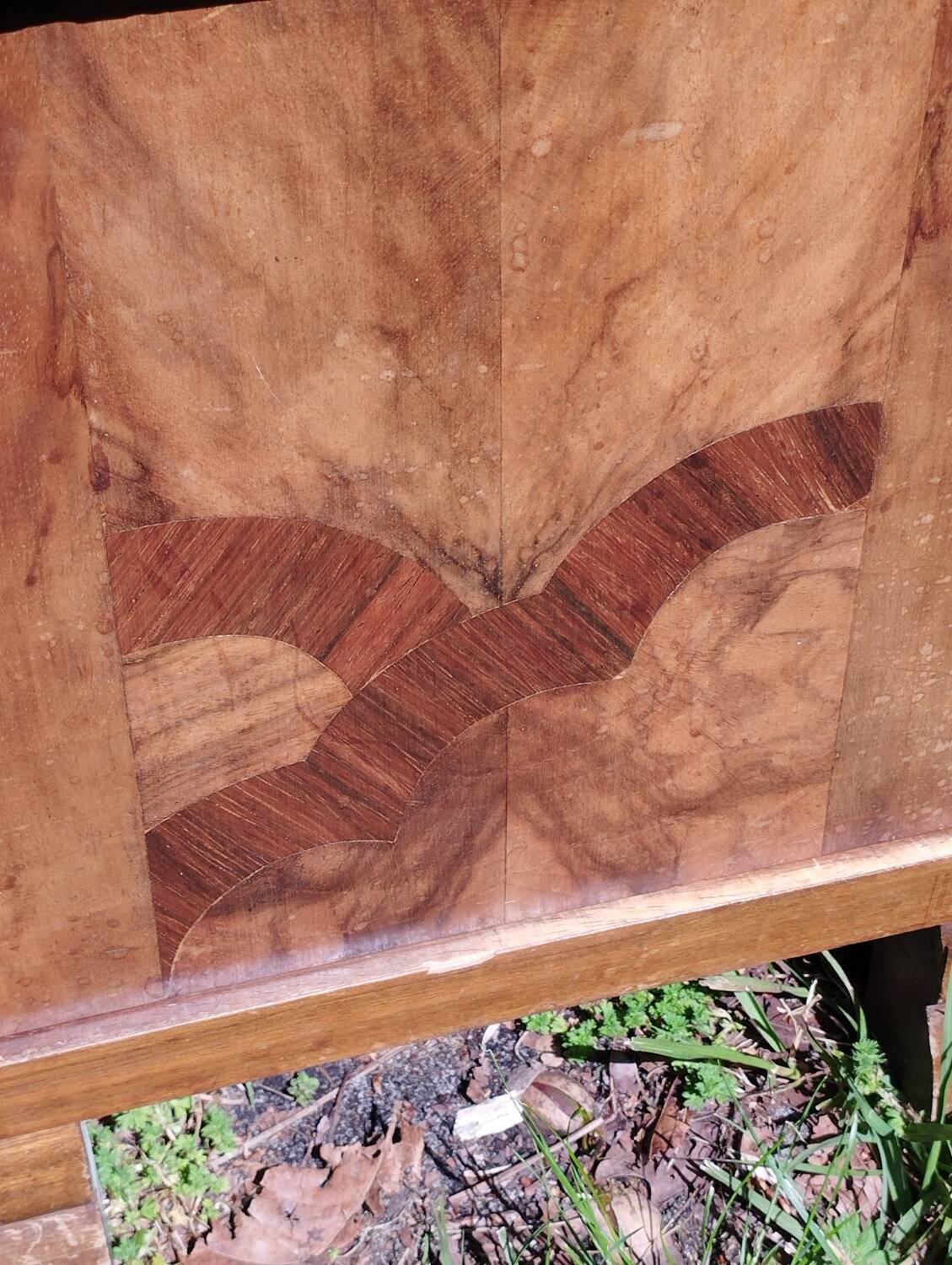 Art deco bedside table, marble top