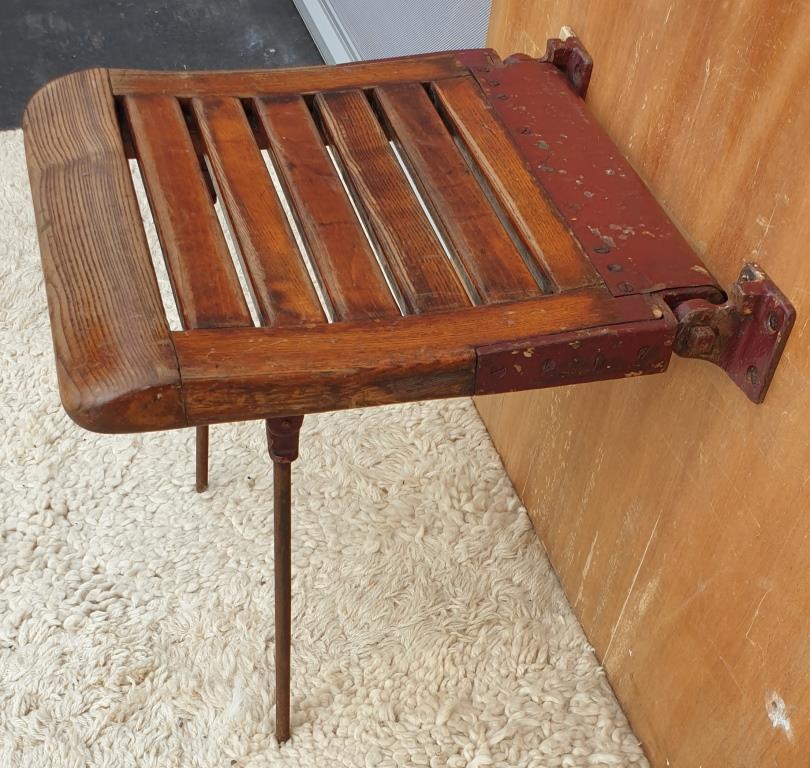 Folding seat wood Paris metro Sprague