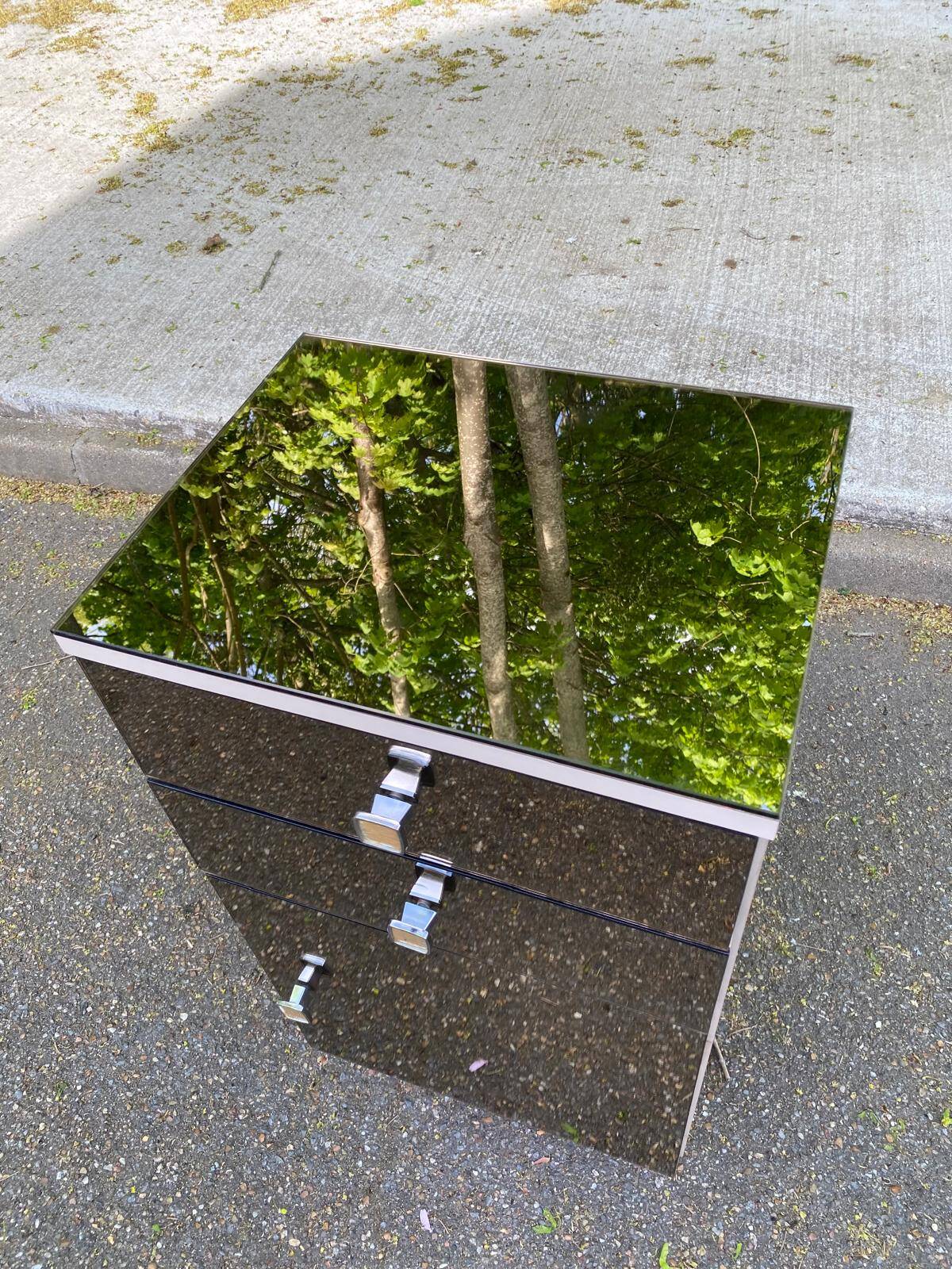 Commode italienne avec miroir des années 70