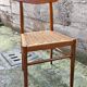 5 chaises paille tressée 60's