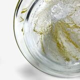 Conical glass decanter graphic pattern 60s