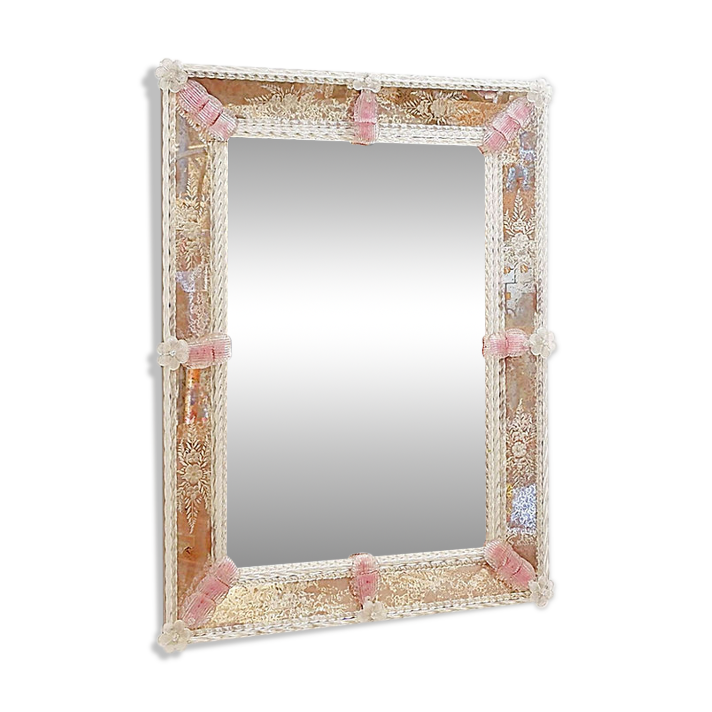 Venetian rectangular mirror Murano - Early 20th century