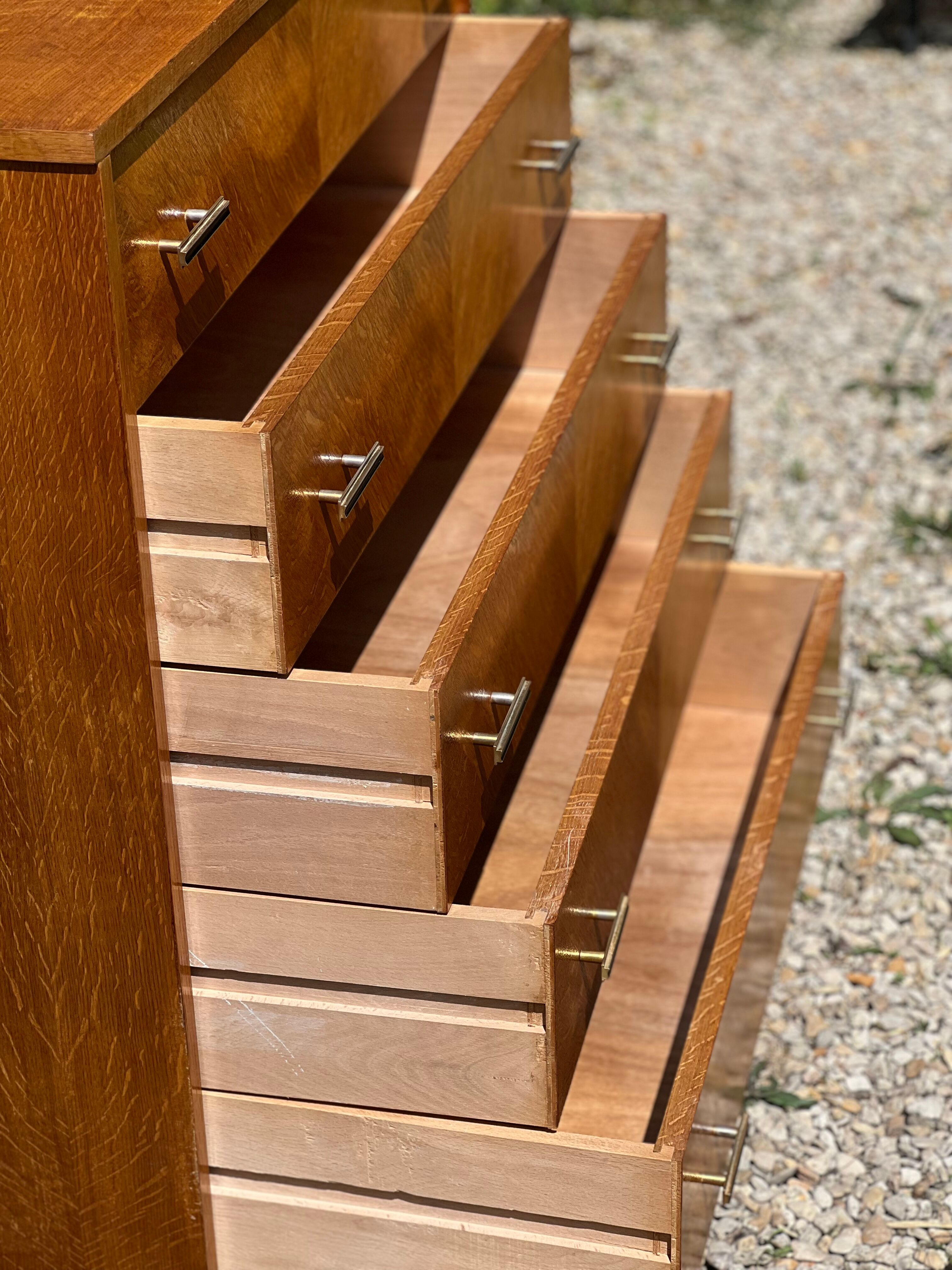 Vintage chest of drawers compass feet
