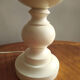 White turned wooden lamp from the 1970s