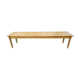 Table de ferme antique, 3m20, drapière