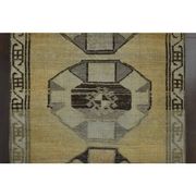 1970s Turkish Oushak Handmade Wool Cotton Orange Runner 112x374