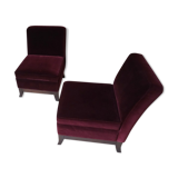 2 Burgundy velvet heaters