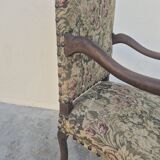 Louis XIII style armchair in walnut