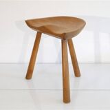 Danish wooden stool in the style of Mogens Lassen