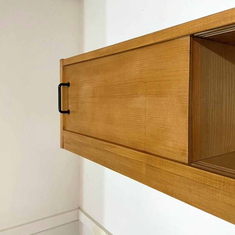 Vintage low sideboard set with matching wall unit.