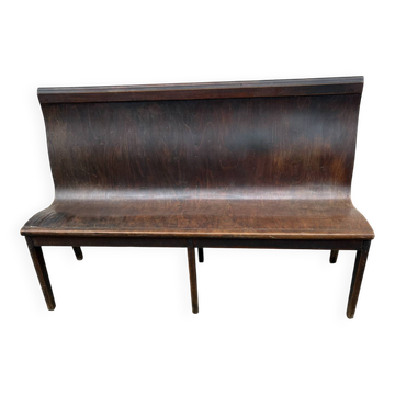Wooden bistro bench with 6 legs