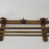 Wooden coat rack 3 hooks