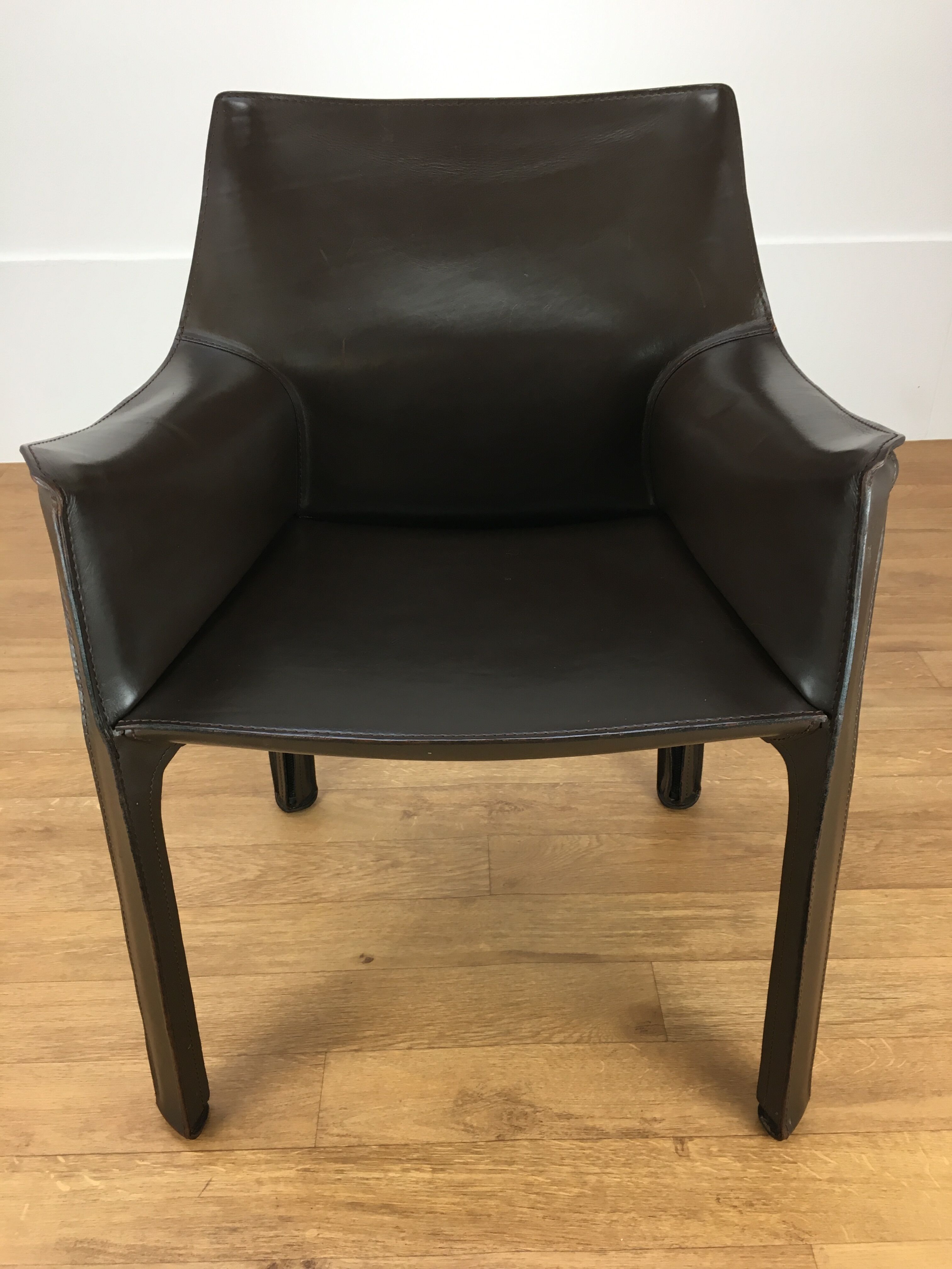 Mario Bellini leather armchair for Cassina, model CAB 413