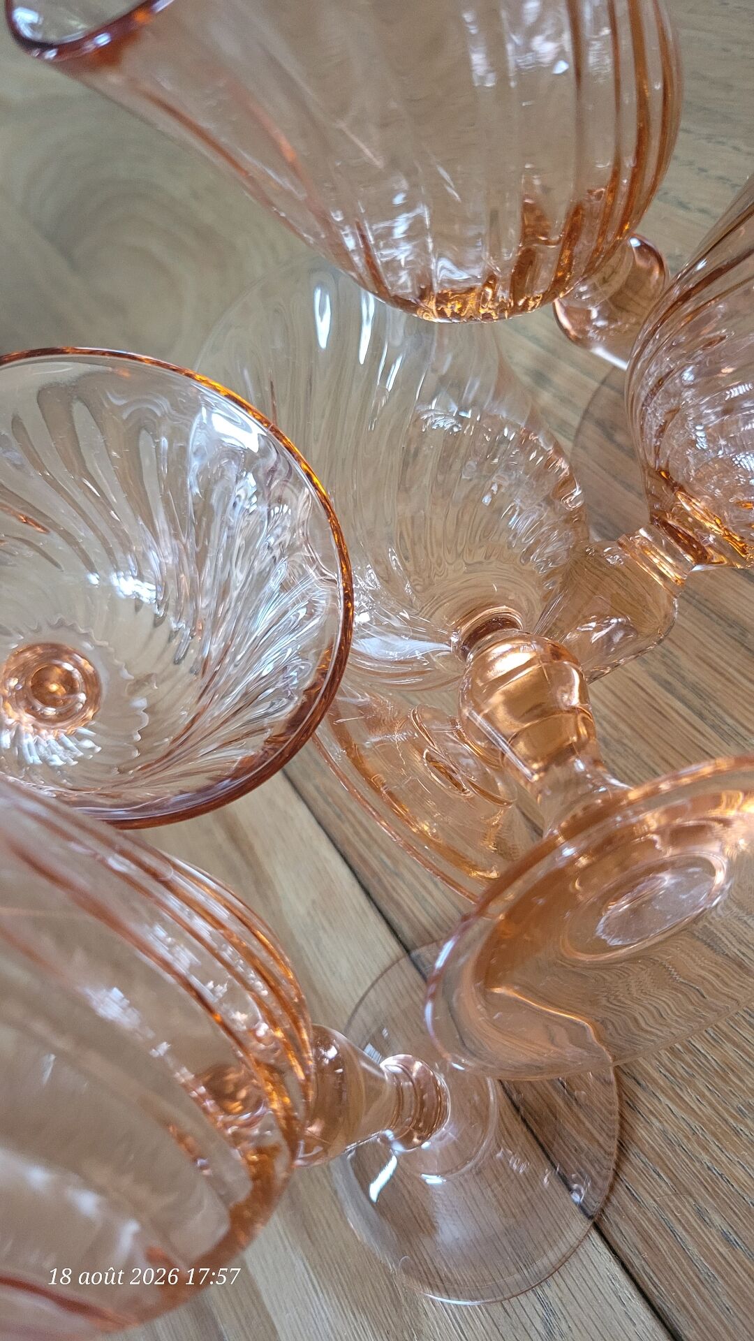 5 verres à pied Rosaline