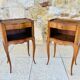 Pair of Louis XV style bedside tables in oak