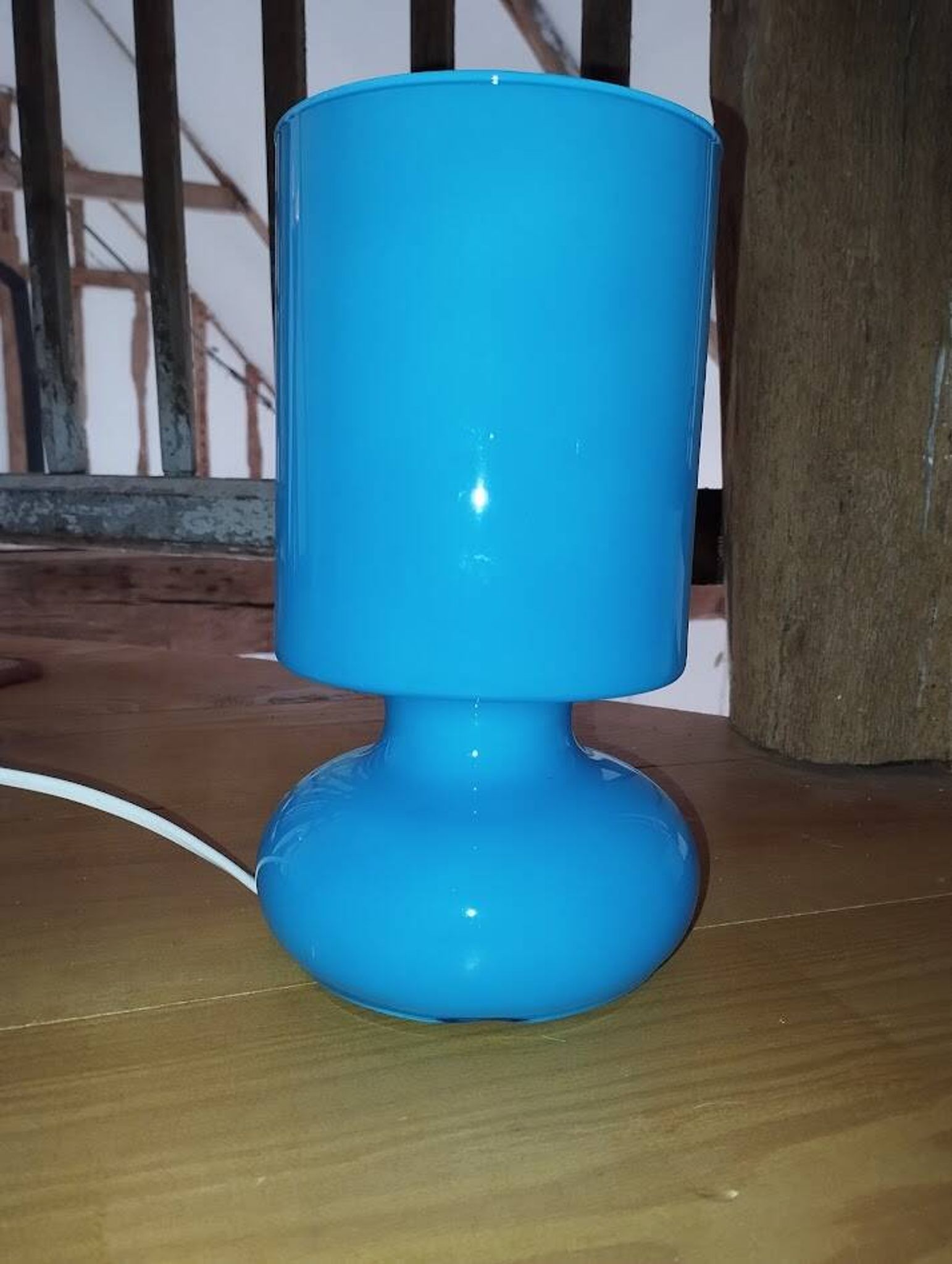 Lampe Lykta bleue vintage éditée par IKEA