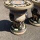 Pair of elephant statues / plant stands for garden / vintage