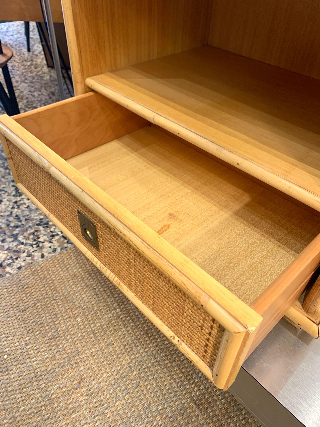 Vintage rattan bedside Dal Vera