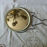 vintage round barber mirror to stand or hang