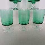 6 verres à poed pour apéritif vintage