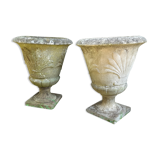 Pair of stone planter medicis