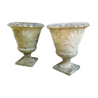 Pair of stone planter medicis